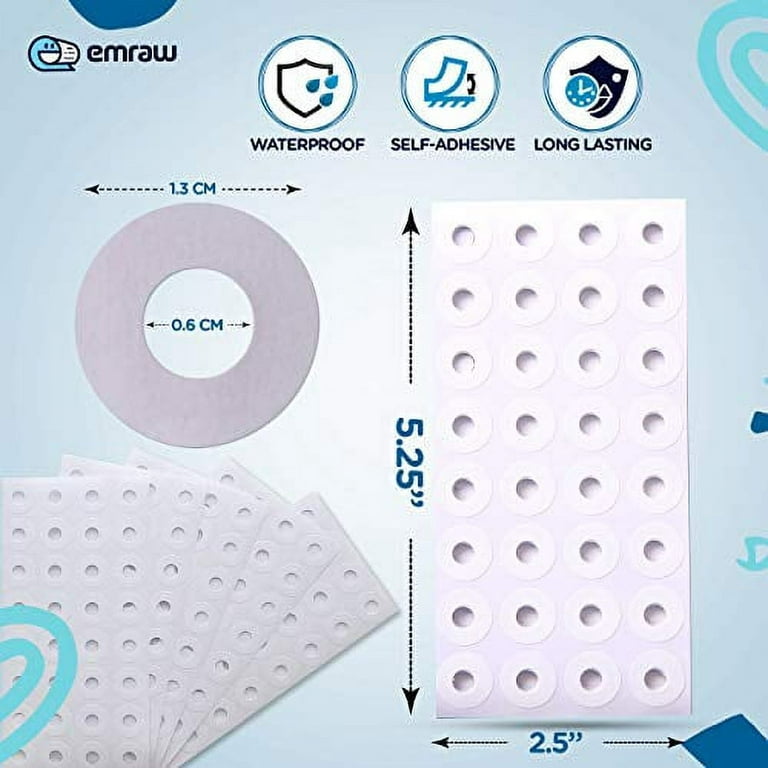 emraw RNAB08J1846LC white round hole reinforcement labels , strengthen and  repair punched holes , stickers self adhesive labels , for school home
