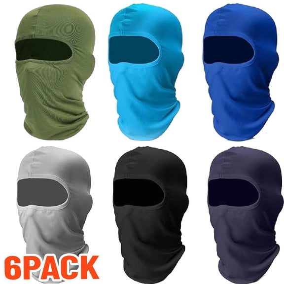 6 PACK Neck Gaiter Balaclava Gator Face Mask,UV Protection Breathable Face Bandanas Neck Cover for Men Women,Outdoor Running,Cycling,Travel
