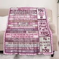 thumbnail image 2 of LHSHID Daughter Gifts from Mom Dad Gifts for Daughter Birthday Gifts for Daughter Daughterr Gifts for Mothers Day Christmas Graduation Daughter Blanket 50"x60", 2 of 6