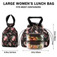 thumbnail image 5 of Pioneer Flower Floral Print Pattern Drawstring Lunch Bag Women - Drawstring Lunch Bag Insulated for Work Office - Stain-Resistant Large Lunchbags for Women with Multi-Pockets, 5 of 6