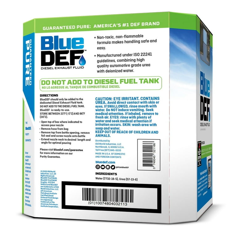 Blue Def DEF002-2PK Diesel Exhaust Fluid, Gallon, Pack