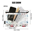 thumbnail image 3 of Gnome and Blue Red Heart 2 Pack Pencil Pouch for 3 Ring Binder Smooth Zipper Folders with Pockets Clear Window Pencil Case, 3 of 6