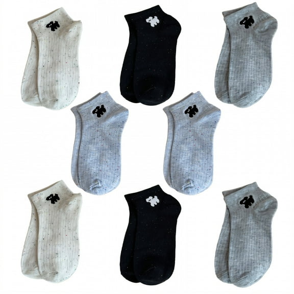 TELOLY 12Pairs Ankle Socks for Women,Cotton Womens Socks Size 7-9,Workout Socks