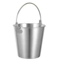 FRCOLOR Stainless Steel Ice Bucket with Handle for Home Silver Multifunctional Design Large Capacity 7.87x5.12 Inches