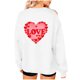 thumbnail image 5 of TaTaai Women's Oversized Crew Neck LOVE Print Long-Sleeve Sweatshirt, Valentine's Day Thanksgiving Gift, Casual Fall Winter Spring Top Gift, 5 of 8