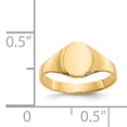 thumbnail image 3 of 14k Yellow Gold Oval Baby Signet Ring, 3 of 9