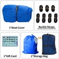 thumbnail image 3 of munirater Boat Cover Heavy Duty Trailerable Replacement for Jon Boat Beam Width Up to 70 Inch and and for Jon Boat Covers 14 Foot Waterproof Blue, 3 of 5
