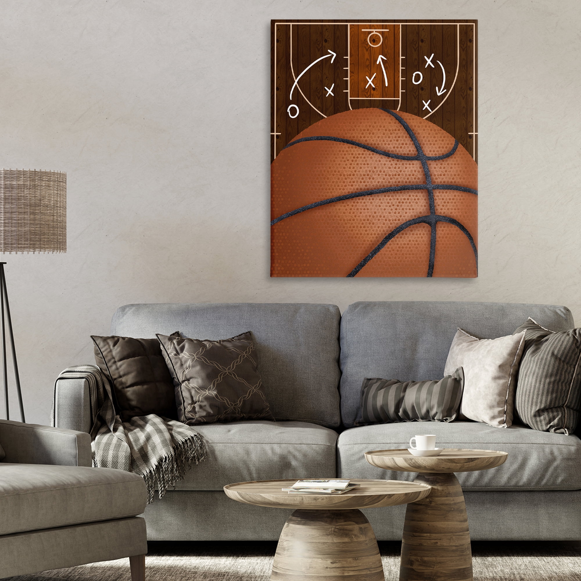Stupell Industries Basketball Court Tactics Canvas Wall Art, design by Jennifer Stith
