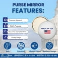 thumbnail image 4 of Purse Mirror - State Flag Connecticut - USA | Compact Travel Mirror, Everyday Cosmetic Accessory, Collectible Souvenir, 4 of 9
