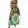 thumbnail image 1 of Vestido étnico retro vintage, arte abstracto, bonito vestido largo con tirantes, estilo callejero, bohemio, vestidos largos de primavera con cuello en V, vestidos oversize, 1 of 7