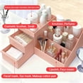 thumbnail image 3 of Pink Makeup Organizer with Drawers, Large Capacity Cosmetic Storage for Vanity or Bathroom Countertop, Multi-Compartment Organizer for Skincare, Lipstick & Palettes, 1 Pack, 3 of 8