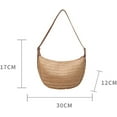 thumbnail image 5 of Womens Straw Shoulder Crossbody Bag Handbag Rattan Woven Dumpling Hobo Bag Summer Beach Top Handle Purse Vacation, 5 of 7