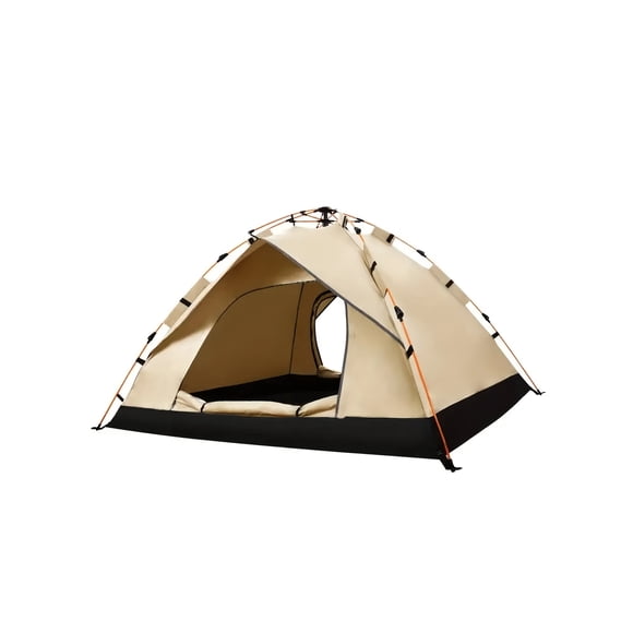 Toytexx Pop-Up Camping Tent, 210 x 210 x 135 cm Large Size 2-4 Person Lightweight Camping Tent with Carrying Bag for Outdoor, Camping, Hiking (Gold w/ Black Bottom)
