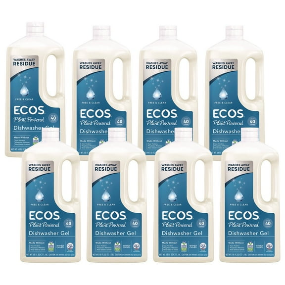 ECOS 975408CT 40 oz. Automatic Dishwasher Gel Bottle - Free and Clear (8/Carton)