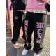 thumbnail image 3 of Pantalones vaqueros con estampado callejero de estilo hip hop de Harajuku, pantalones negros con letras de tendencia Y2k para hombre, pantalones holgados de pierna ancha y rectos a la moda 2023, ropa, 3 of 5