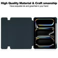 thumbnail image 3 of TECH CIRCLE Tablet Case for Apple iPad Pro 13" (2024), 360 Degree Rotating Stand /Auto Sleep Sake /Magnetic Closure /Pencil/Stylus Holder /Full Coverage Protection, PU Leather Folio Case, Darkblue, 3 of 6