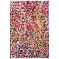 SAFAVIEH Nantucket Amrita Zigzag Stipes Cotton Area Rug, Multi, 5' x 7'6"