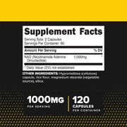 PrimaForce NAD+ Nicotinamide Supplement (1000 mg) 120 Capsules - Nicotinamide Adenine Dinucleotide, 60 Servings