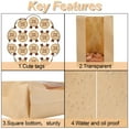 thumbnail image 3 of Hengguang 50 Pack Paper Bread Bags, Sourdough Bread Bags for Homemade, 13.78 x 8.27 x 3.54" Large Kraft Paper Bakery Bag with Window for Baked Food Packaging Storage with 50 Pcs Love sticker, 3 of 8
