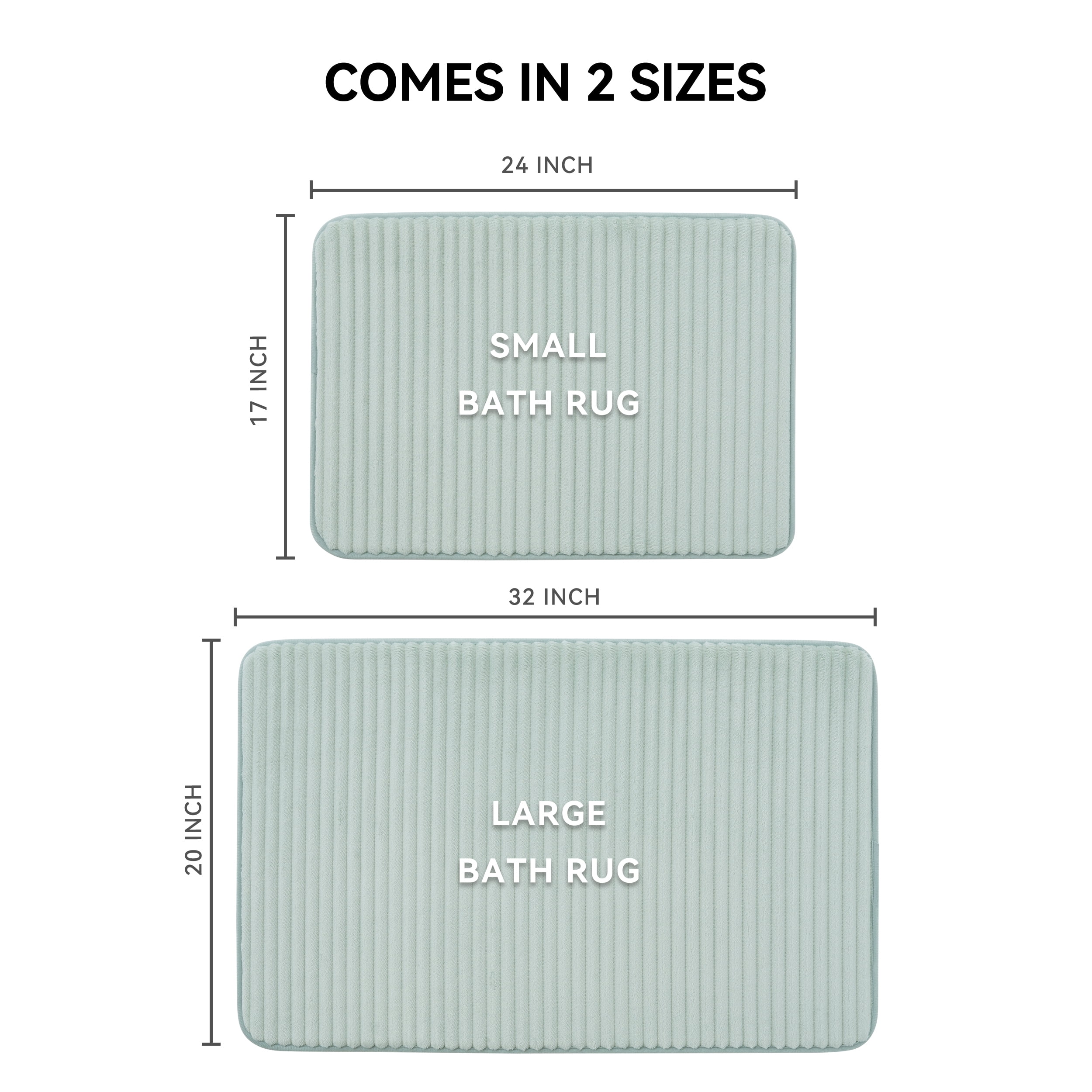 Mainstays Soft Sea Performance Foam 17" x 24" Bath Rug