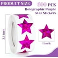 thumbnail image 2 of 500 Pcs Metallic Glitter Pink Star Stickers Self-Adhesive Reward Sticker Roll Sparkly Foil Star Labels for Behavior Chart Gift Birthday Christmas Decor Scheam, 2 of 7