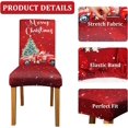 thumbnail image 4 of Christmas Chair Covers Set of 4, Christmas Decorations Stretch Removable Washable Dining Room Chair Protector Slipcovers for Xmas Decor Holiday Party Home Decoracion De Navidad (Christmas 2, 4 PCS), 4 of 6