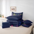 thumbnail image 6 of Homewish Music Theme 7-Piece Twin Bedding Sets,Colorful Musical Meldoy Bedding Comforter Set,Deep Blue Sheet Sets For Kids,Super Cozy Room Decor Reversible, 6 of 8