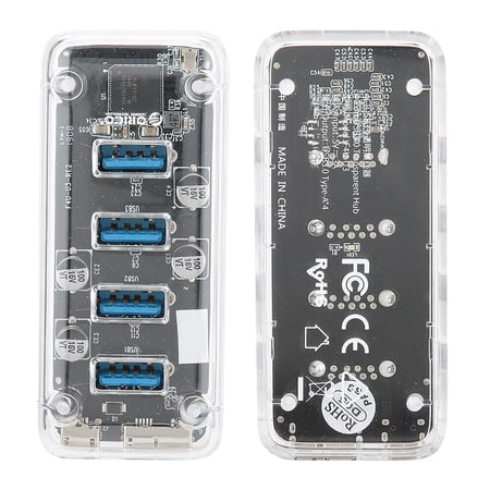 Pc Hub Computer PC Desktop Hub, Fast Transmission PC Hub Transparent PC Material Small ...
