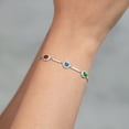 thumbnail image 4 of Gem Stone King 925 Sterling Silver Bracelet Garnet Persian Blue Moissanite (1.47 Cttw), 4 of 4
