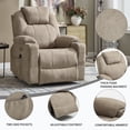 thumbnail image 4 of Leumius Power Lift Recliner Chair,Heavy Duty Recliners with 8-Point Vibration Massage and Lumbar Heating,Oversized Single Sofa with Cup Holder,USB and Type-C Ports,Khaki, 4 of 9