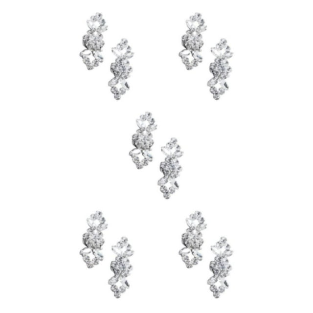 mmirethe 2 Pcs Pinces à Chaussures de Mariage Bijoux Robe de Fête pour Accessoires de Mariée Chapeau Type B 5Ensemble