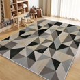 thumbnail image 4 of Area Rugs for Living Room 4x6 ft Geometry Three Angular Plaid Washable Area Rug, Non Slip Floor Carpet, Ultra Soft Low Pile Rugs, for Bedroom, Dining Room, Office, Home Decor Rug, 4 of 7