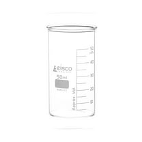 Tall Form Beaker Without Spout, 50mL - Graduated - Borosilicate Glass - Berzelius Beaker - Eisco Labs