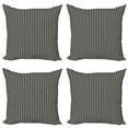 thumbnail image 1 of Ambesonne Retro Throw Pillow Cover 4 Pack, Edgy Lines with Zigzags Art, 16", Charcoal Grey Eggshell, 1 of 2
