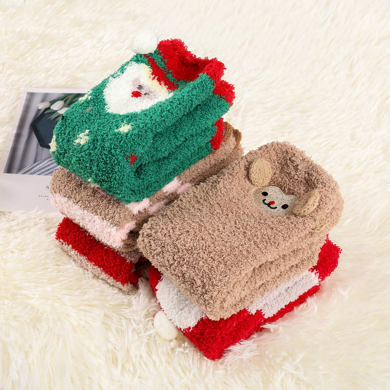 American Trends Warm Cozy Socks for Women Softest Fuzzy Socks Winter  Slipper Socks Casual Sleeping Socks Fluffy Cute Crew Socks Super Soft  Microfiber