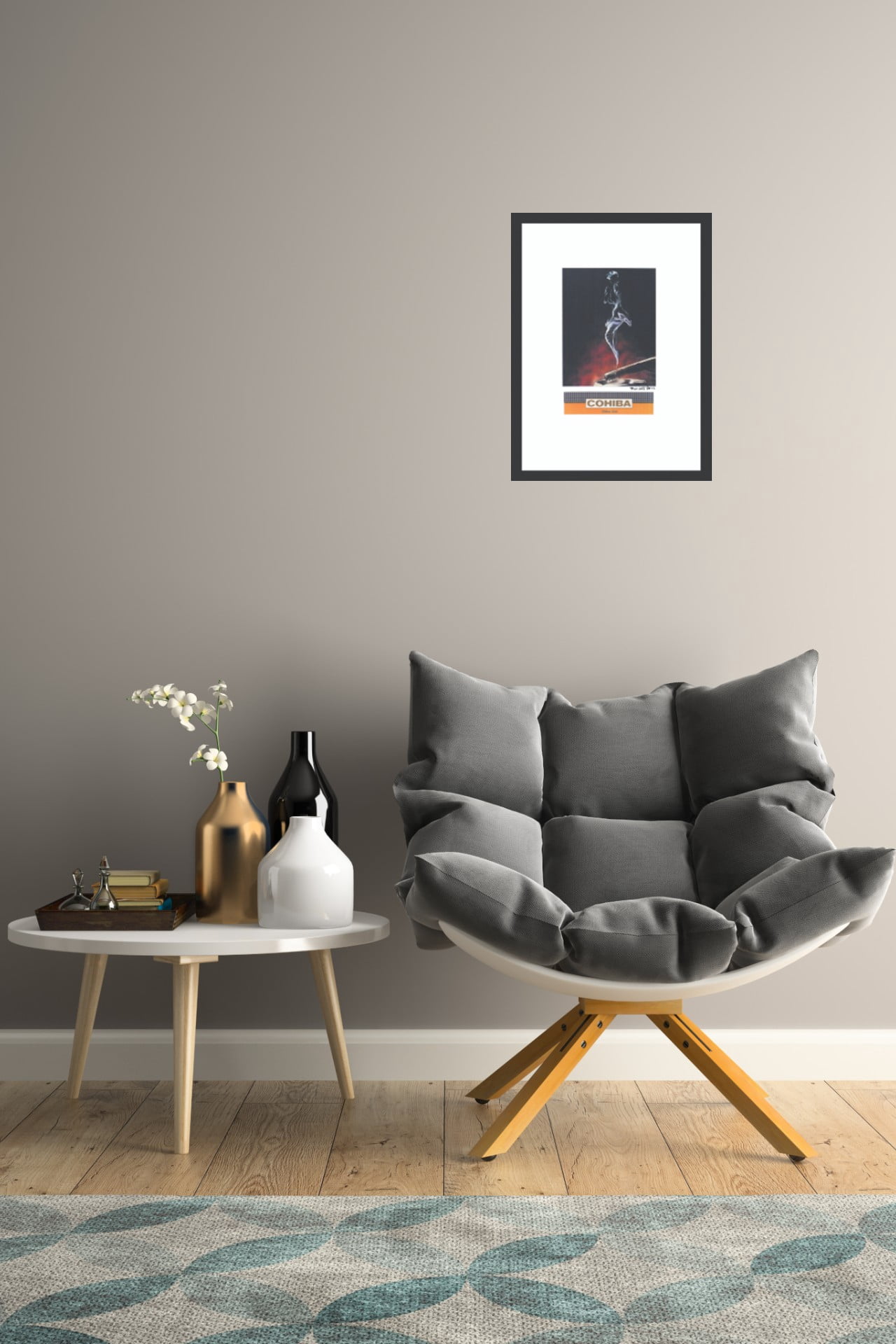 Venice Beach Collection's Cigar Smoke Mystical Lady 14x18 Framed Print
