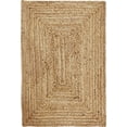 thumbnail image 4 of Alfombra KEMA de yute trenzada, 120 x 180 cm, rústica, vintage, reversible, 4 of 8