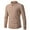 Khaki, variant on SWSMCLT Men's Pullover Long Sleeve Turt Neck Quarter-Zip Sweater Top Knitted Thermal Knitwear Black 34