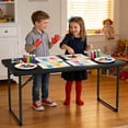 thumbnail image 4 of WASUHE 4 Foot Folding Table, Lightweight Adjustable Height Camping Table with Non-Slip Legs, Indoor/Outdoor Essential, Grill, Events, Party, Black, 4 of 11