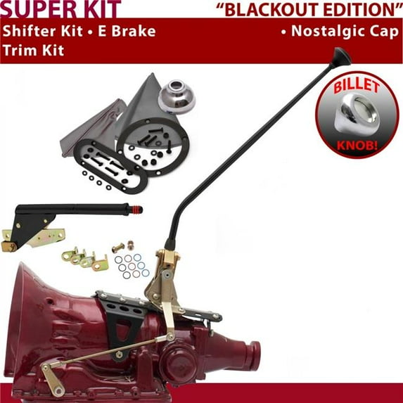 American Shifter 4L80E Shifter Kit Black 23 in. E Brake Trim Kit for F46A1