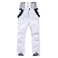thumbnail image 5 of Pantalones de esquí para mujer, hombre, invierno, exterior, para parejas, pantalones de esquí, pantalones de algodón con tirantes gruesos y cálidos, 5 of 5