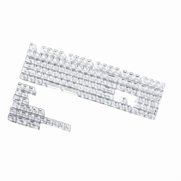 Clear Translucent Keycaps Set Side Print/Top Print for Mechanical Keyboards