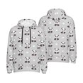thumbnail image 6 of Bingfone Panda Bear Men's Drawstring Hoodie Long Sleeve Pocket Sweatshirts-Small, 6 of 6
