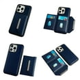thumbnail image 5 of Case for iPhone 15 Pro Max Compatible with MagSafe Magnetic 2-in-1 Detachable Wallet Case with Card Slots for Women Men, Classic PU Leather Flip Kickstand Shockproof Protective Case, Darkblue, 5 of 11