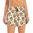 thumbnail image 2 of Pofeuu Frog Hold Strawberry Print Women's Athletic Shorts Running Workout Shorts Tummy Control Quick Dry Gym Shorts with Pockets Double layer sports shorts-Large, 2 of 7