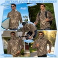 thumbnail image 5 of SEANATIVE Sun Protection Fishing Hoodie for Men, Long Sleeve Hooded Full Coverage Fishing Shirt Workout Camping Running Hooded Top with Mesh Face Mask, S, Leopard Print Brown Beige, 5 of 7