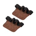 thumbnail image 5 of lacooooppia Lifting Grip Pads Palm Protection Sports Four Finger Breathable Anti Slip Palm Brown, 5 of 8