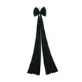 thumbnail image 4 of Christmas Bow Tree Topper Ornament Large Green Velvet for Holiday Home Party Indoor Outdoor Decor, 4 of 7