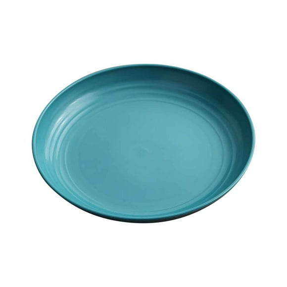 EARKITY Wheat Straw Plates, Unbreakable Deep Dinner Plates, Dishwasher Safe Kitchen Plates, Microwave Safe Plate, BPA-Free Cereal Plates, Plastic Round Plates Reusable for Kids Toddlers Adults