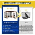 thumbnail image 6 of Double Dog Crate Furniture for 2 Large Dogs, Cuoote 79.1" All Steel Kennel with Removable Divider, Extra Large Indoor Dog House Cage, 6 of 7